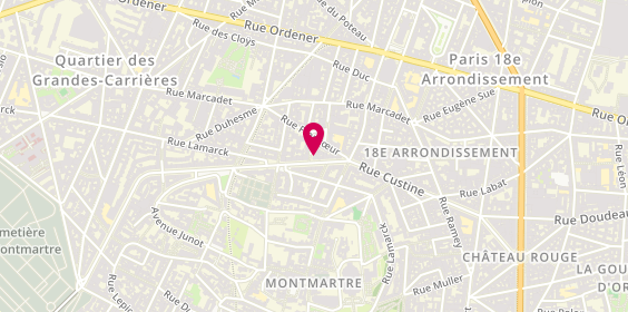 Plan de FREALLE Pauline, 121 Rue Caulaincourt, 75018 Paris