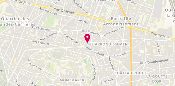 Plan de Charles CHEVALIER Psychologue - Psychothérapeute, 13 Rue du Baigneur, 75018 Paris