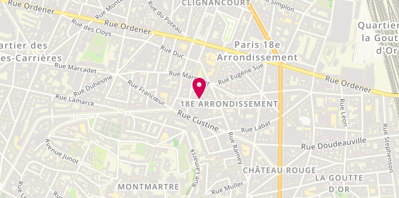 Plan de BONNAVE Damien, 6 Bis Rue du Baigneur, 75018 Paris
