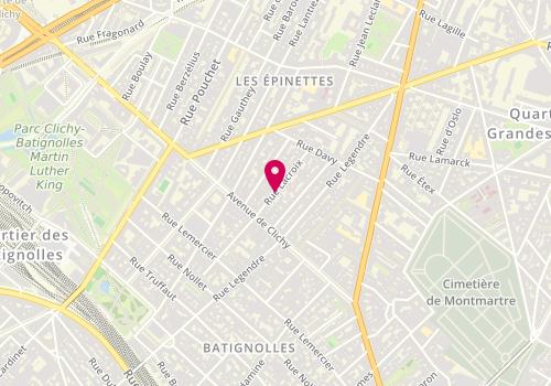 Plan de GARIEL-BATAILLE Sophie, 18 Rue Lacroix, 75017 Paris
