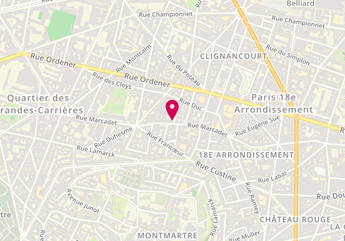 Plan de LOUBEYRE Jean Baptiste, 1 Rue de Tretaigne, 75018 Paris