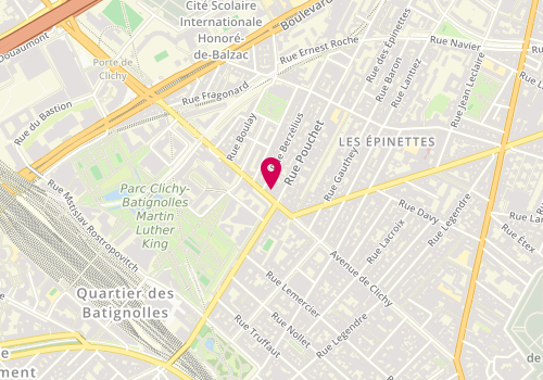Plan de MARECHAL Laurence Psychologue Paris 17, 166 avenue de Clichy, 75017 Paris