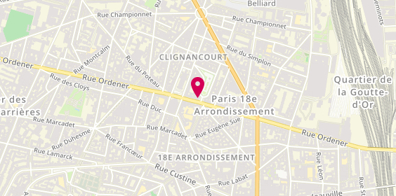 Plan de SIMOUILLARD Anaïs, 1 square de Clignancourt, 75018 Paris