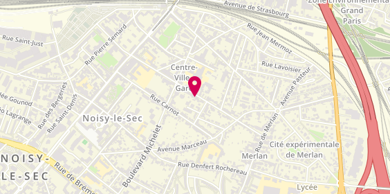 Plan de Bernard Didier - Psychologue, 58 Boulevard Gambetta, 93130 Noisy-le-Sec
