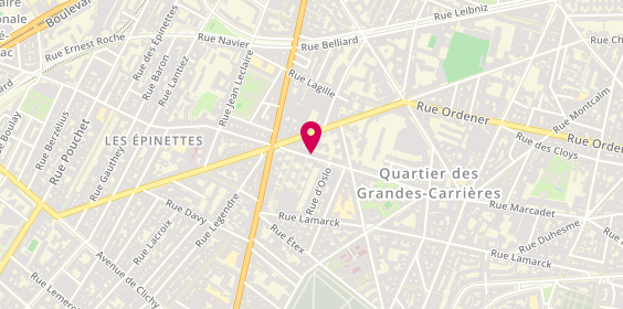 Plan de Anne CAILLAUD Psychologue, 258 Rue Marcadet, 75018 Paris