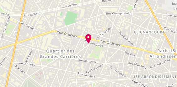 Plan de Hélène REGLE - Psychologue, 25 Rue Montcalm, 75018 Paris