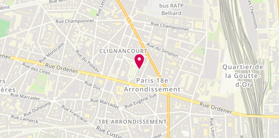 Plan de Psychologue Jules Joffrin Audrey BLANCHARD, 10 square de Clignancourt, 75018 Paris