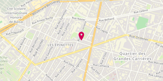 Plan de HUEBER Sandra, 15 Rue Collette, 75017 Paris