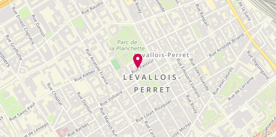 Plan de Virginie PIODI Psychologue, 7 Rue Pasteur, 92300 Levallois-Perret