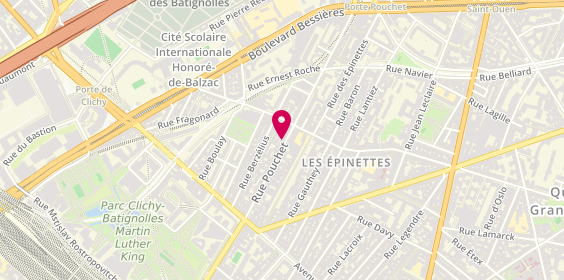Plan de GAUTIER Armelle, 43 Rue Pouchet, 75017 Paris