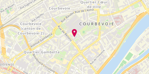 Plan de LALLEMEND Frédérique, 3 Rue Auguste Beau, 92400 Courbevoie