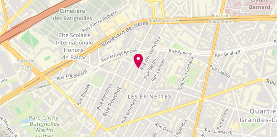 Plan de Dan ABERGEL - Psychologue Paris 17e, 21 Rue des Epinettes, 75017 Paris
