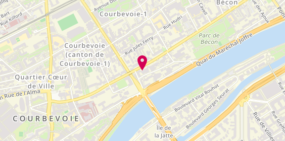 Plan de PSYCHOLOGUE A COURBEVOIE - Kelly BUCCIACCHIO, 88 Boulevard Saint-Denis, 92400 Courbevoie