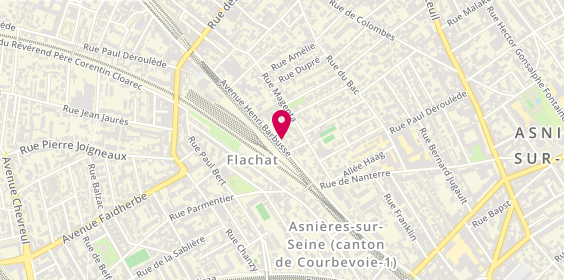 Plan de Burgot RATTIER Bénédicte, 80 avenue Henri Barbusse, 92600 Asnières-sur-Seine