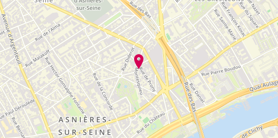 Plan de JONCOUR Annick, 52 Rue Montesquieu, 92600 Asnières-sur-Seine