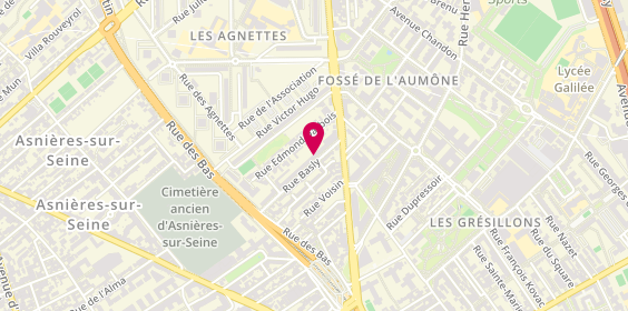 Plan de Psychologue en ligne Ariël SIMONY, 21 Rue Basly, 92230 Gennevilliers