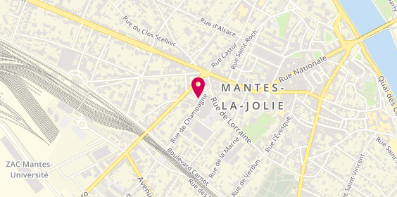 Plan de GOUIRIR Sandrine, 6 Rue de Champagne, 78200 Mantes-la-Jolie