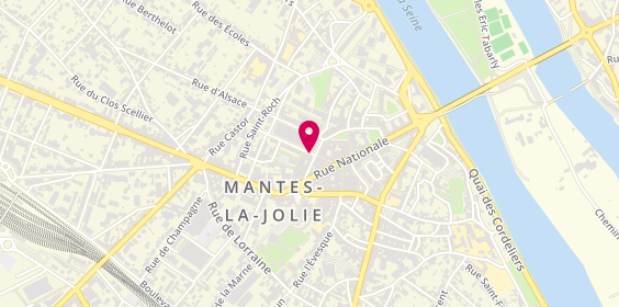 Plan de Nathalie Caritte - de la Bastille Psychologue, 12 Rue Chanzy, 78200 Mantes-la-Jolie