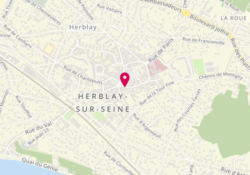 Plan de Psychologue Herblay Valerie Miege, 4 Rue du Vivier, 95220 Herblay-sur-Seine