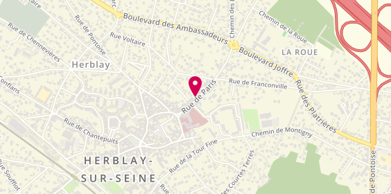 Plan de Elodie LETAPIN - Psychologue - Herblay, 75 Rue de Paris, 95220 Herblay-sur-Seine