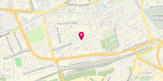Plan de CROCHET Sylvain, 40 Rue de Pannette, 27000 Évreux