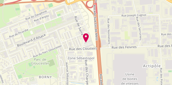 Plan de THEOBALD Mylène, 23 Rue de Sarre, 57070 Metz