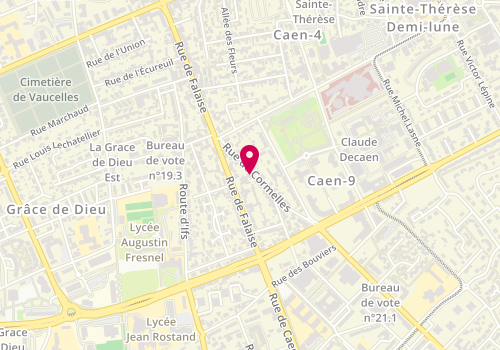Plan de Mélanie LEGAGNEUX - Psychologue du travail, 32 Rue de Cormelles, 14000 Caen
