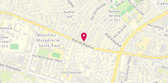 Plan de GUERIN Audrey, 196 rue de Bayeux, 14000 Caen