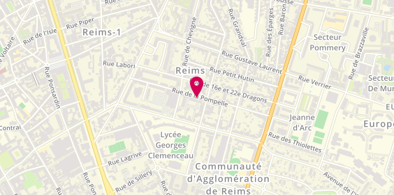 Plan de HRAICHE Linda, Batiment A
14 Rue de la Pompelle, 51100 Reims