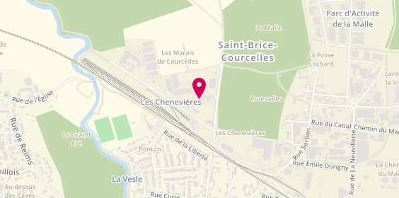 Plan de Ludivine Badan PAIRE - Psychologue à Reims, 10 avenue des Chenevières, 51370 Saint-Brice-Courcelles