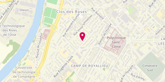 Plan de CHADID Touria, 2 Rue Guillaume Apollinaire, 60200 Compiègne