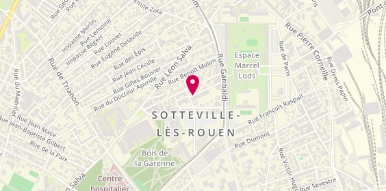 Plan de HUMBERT Séverine PSYCHOLOGUE, 23 Rue Louis Demarest, 76300 Sotteville-lès-Rouen
