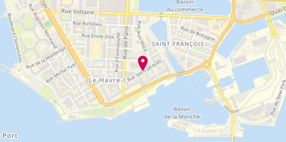 Plan de GOT Bertrand, 62 Rue Saint Jacques, 76600 Le Havre