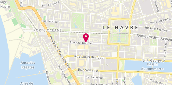 Plan de Margaux BAUDRY Psychologue, 55 Rue Paul Doumer, 76600 Le Havre