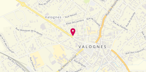 Plan de CALAS Charlotte, 28 Rue Alexis de Tocqueville, 50700 Valognes