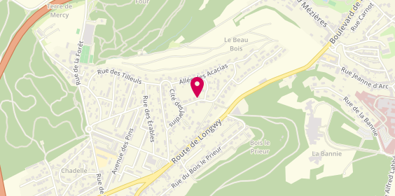 Plan de Emilie THIRY Bourg - Psychologue Longwy - Mont Saint Martin, 34 Allée des Acacias, 54350 Mont-Saint-Martin