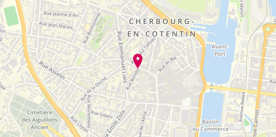 Plan de Virginie MORVAN-BRIEND - Psychologue, 1 Rue Bondor, 50100 Cherbourg-en-Cotentin