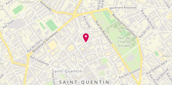 Plan de DELSAUX Jonathan, 4 Rue Paul Doumer, 02100 Saint-Quentin