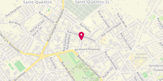 Plan de Psychologue Clinicien, 20 Rue du Général Legrand Girarde, 02100 Saint-Quentin