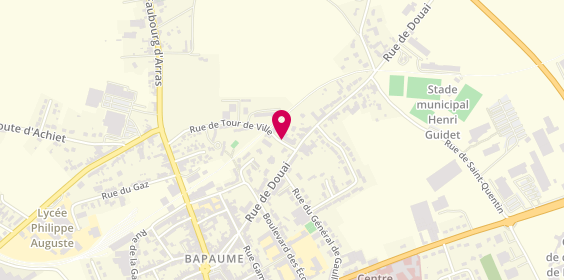 Plan de Cécile FAUCHEUX - Neuropsychologue à Bapaume, Espace Prévot
14 Rue du Tour de Ville, 62450 Bapaume