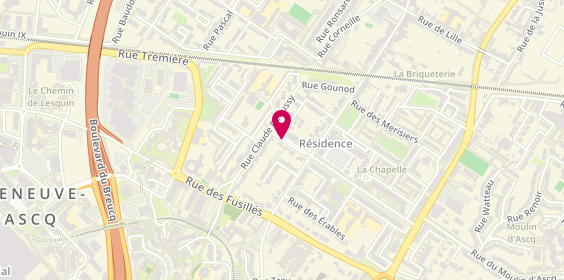 Plan de RAHMANIA Mostefa, 4 Boulevard Georges Bizet, 59650 Villeneuve-d'Ascq