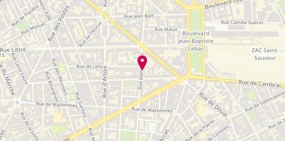 Plan de MONDIERE Gladys, 55 Rue Jeanne d'Arc, 59000 Lille