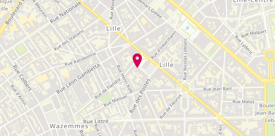 Plan de Emeline FASQUELLE - Psychologue, 21 Bis place Sébastopol, 59000 Lille