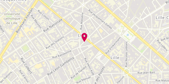 Plan de Psychologue Lille - Dr. en psychologie - TCC - BEAUMONT Jean-Luc, 55 Rue Jean Sans Peur, 59000 Lille