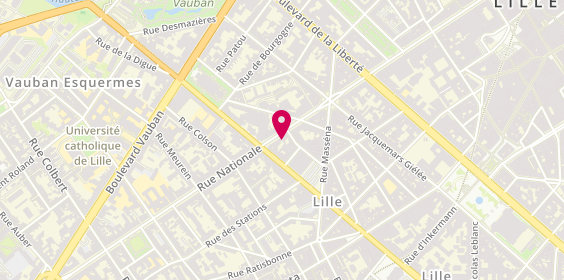 Plan de CARET Emeline, 159 Rue Nationale, 59800 Lille