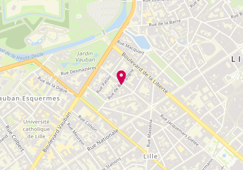 Plan de Véronique HENNING, psychologue Lille, 117 Rue Jacquemars Giélée, 59000 Lille