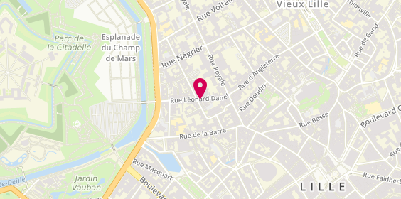 Plan de Juliette BONTE - Psychologue, 33 Rue Léonard Danel, 59800 Lille