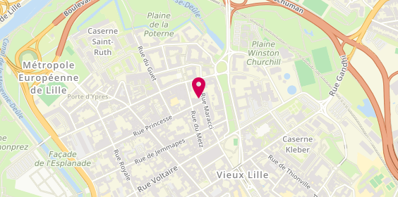 Plan de Jean Charles CORDONNIER - Psychologue, 2 Rue Princesse, 59800 Lille