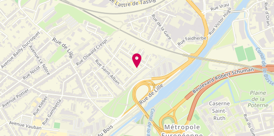 Plan de Eric SOONEKINDT, Docteur en psychologie clinique, 1 Rue Georges Guynemer, 59350 Saint-André-lez-Lille
