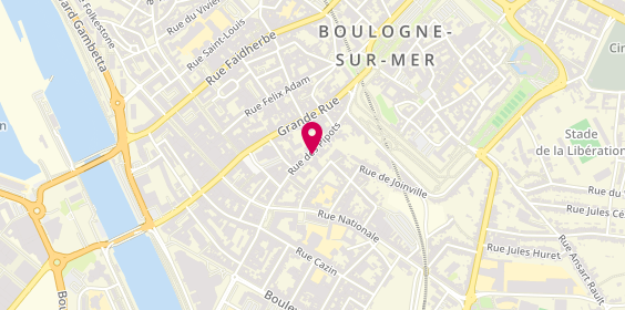 Plan de ROUDAUT Marine, 56 Rue des Pipots, 62200 Boulogne-sur-Mer